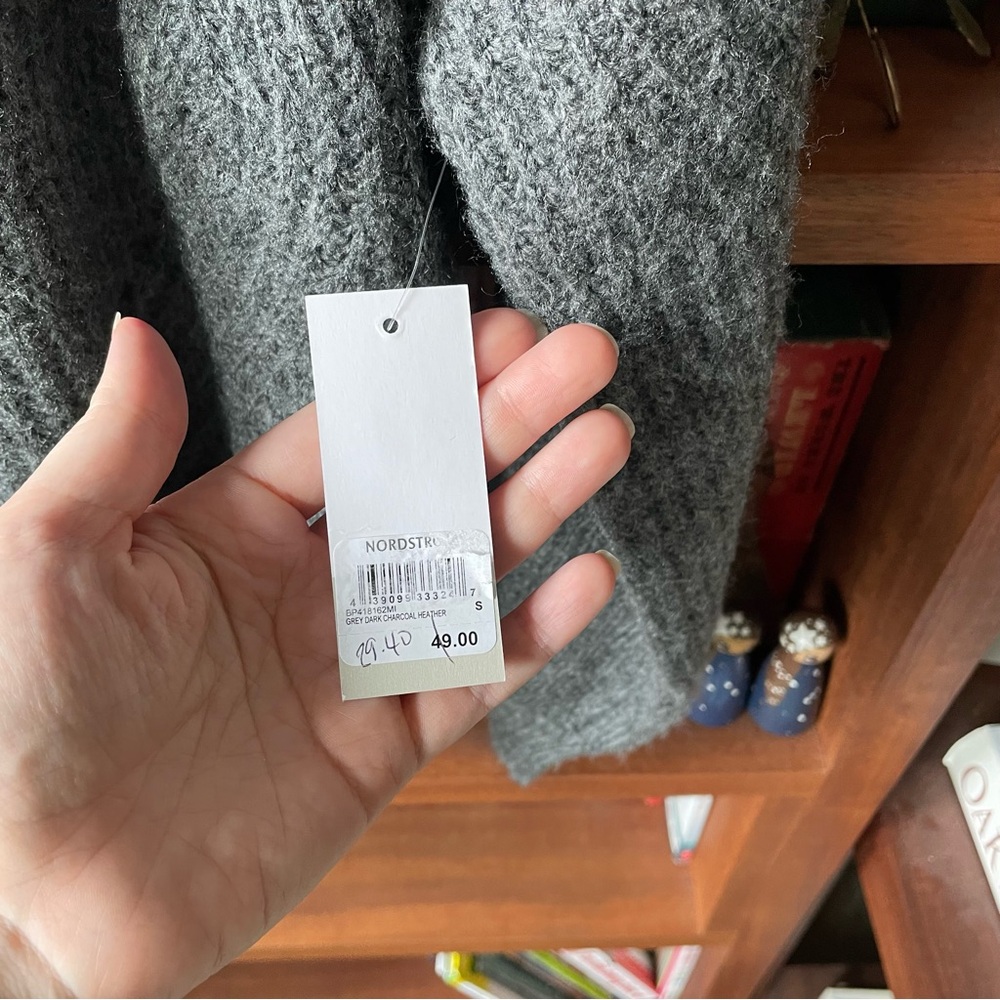 BP Women's Gray Ribbed Sweater - Picture 7 of 9